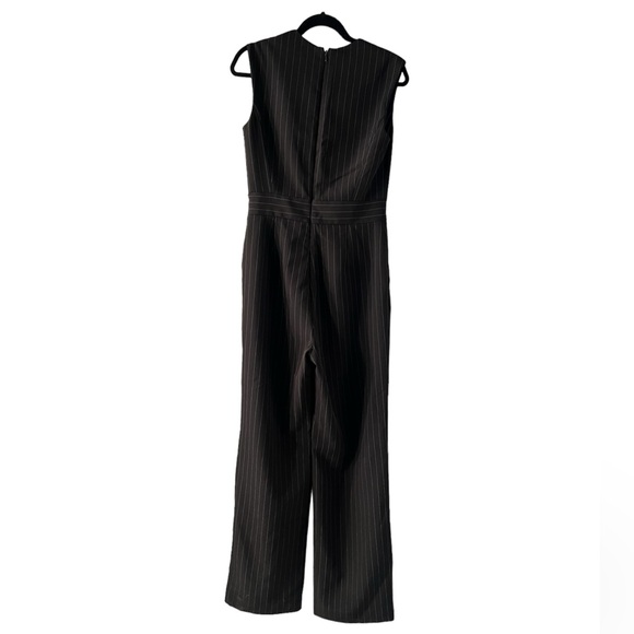 Tahari ASL Pinstripe Black Jumpsuit - Picture 2 of 3